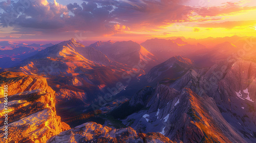 Majestic Mountain Sunrise © Nijam