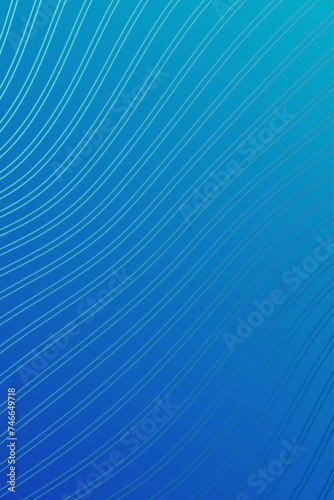 Abstract background with waves for banner. Standart poster size. Vector background with lines. Element for design. Blue gradient. Brochure, booklet. Summer, spring. Water, ocean, nature