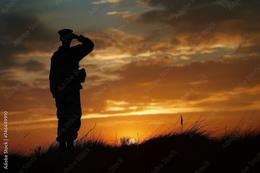 Saluting Soldier
