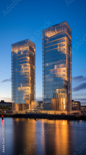 Imposing IJ Towers: An Epitome of Modern Architectural Prowess in Amsterdam's Skyline