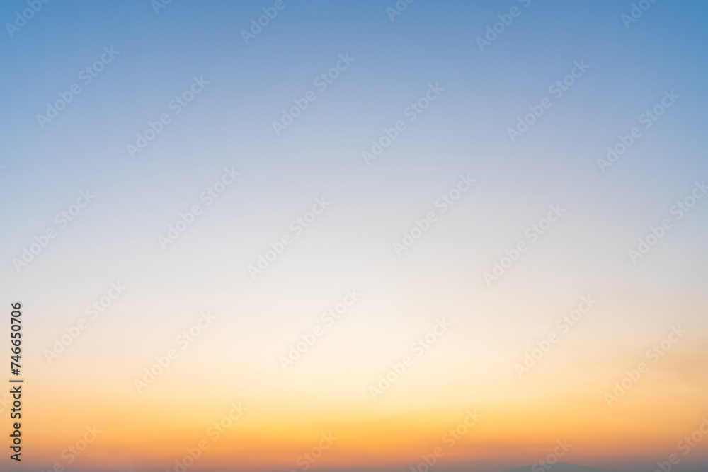Evening Twilight sky with clouds and colorful sunset natural abstract background