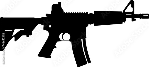 silhouette of a gun