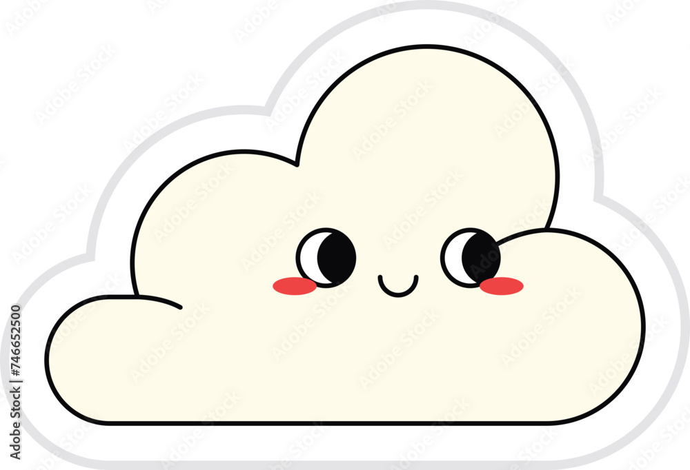Cute Cloud Sticker Cute Cloud Sticker