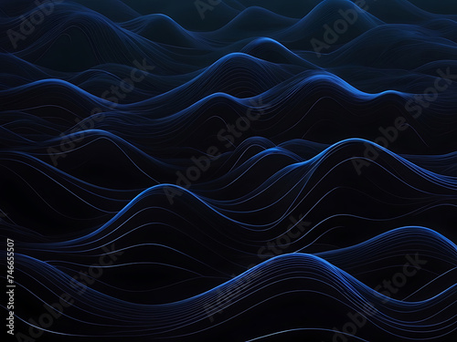 Dark background  line wave ai generator