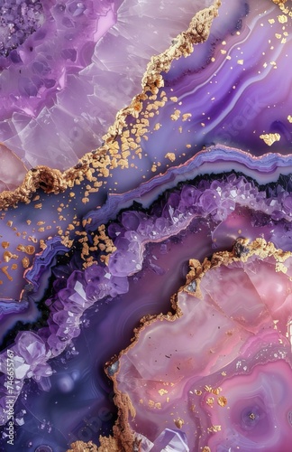 whats about that pink wallpaper  in the style of crystalline and geological forms  purple and bronze  abstraction-cr  ation  gemstone  detailed skies  delicate washes  baroque extravagance