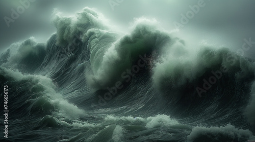 Stormy ocean off the coast.