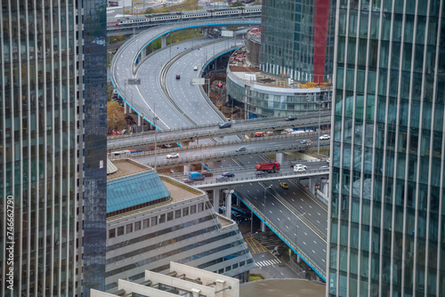 Photography Moscow high angle cityscape in a cloudy autumn day