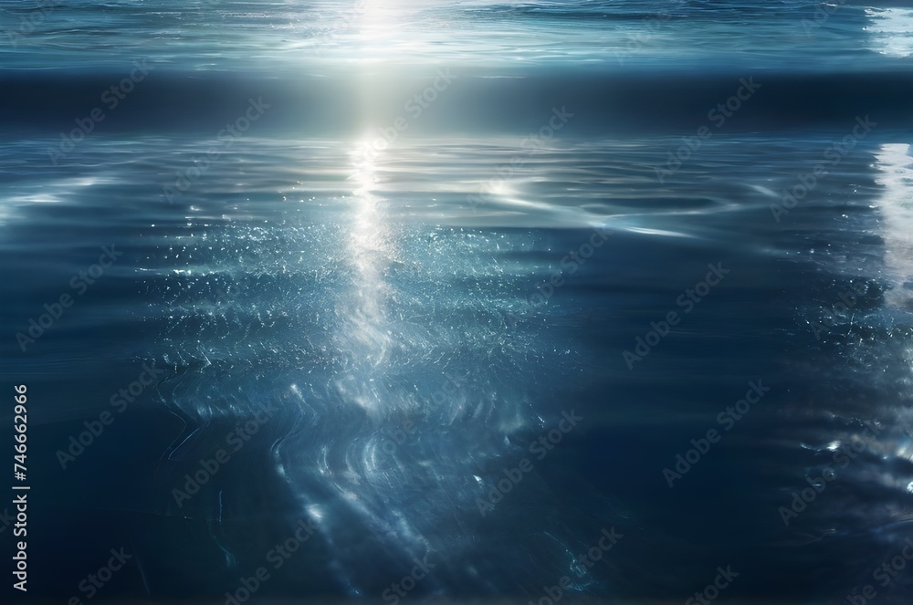 Sun lights on surface of water, Sun lights on surface of water,