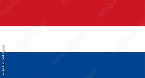 vector illustration of the flag of the Netherlands photo