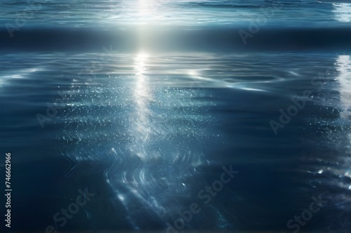 Sun lights on surface of water,