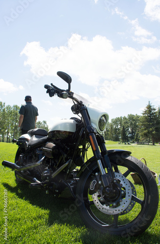 motorcycle in the grass