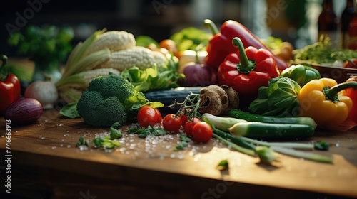 Assorted fresh vegetables on a table  perfect for food-related projects