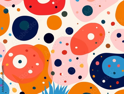 Colorful Hand-Drawn Circles, Vibrant and abstract background pattern
