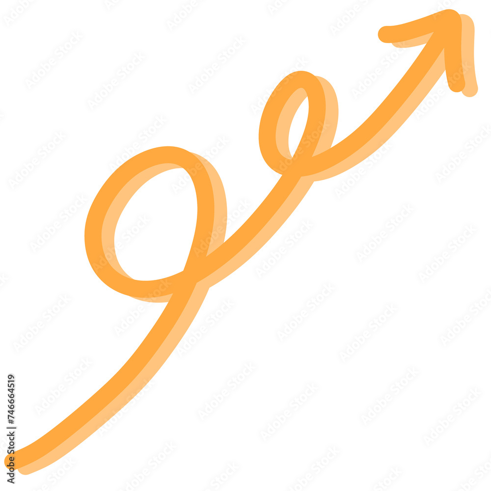 Orange arrow element 