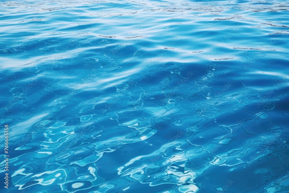 Clear blue water with gentle ripples, suitable for various aquatic themes
