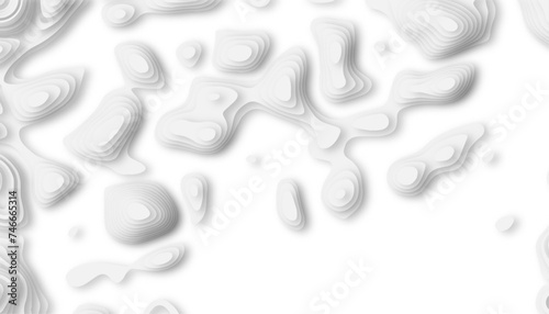 Creative vector illustration of topographic map. Art design contour background. Abstract papercut concept graphic element and geography scheme. 