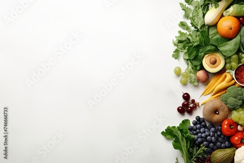Healthy food in paper bag with vegetables and fruits. Food delivery  shopping at supermarket concept