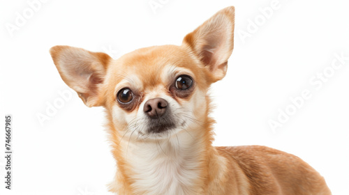 Chihuahua Headshot Isolated on White © cac_tus