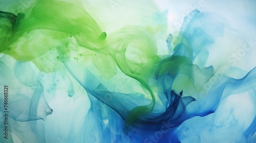 Close up of blue and green substance  suitable for scientific or abstract backgrounds