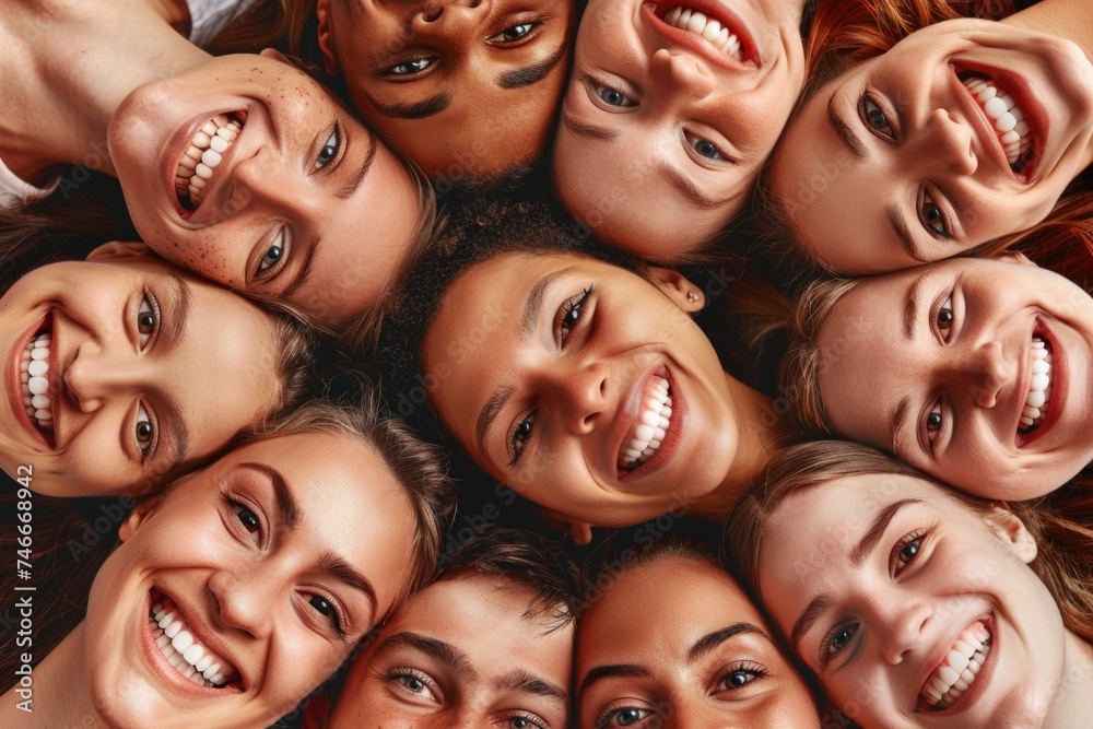 A group of young people laying in a circle. Ideal for team building concepts A group of young people laying in a circle. Ideal for team building concepts