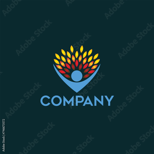 natural  logo design for organic product or cosmetics photo