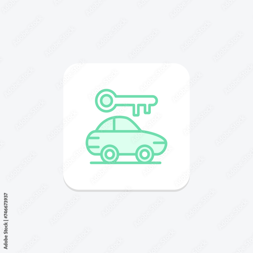 Car Rentals icon, rental cars, car hire, car reservations, car booking duotone line icon, editable vector icon, pixel perfect, illustrator ai file Car Rentals icon, rental cars, car hire, car reservations, car booking duotone line icon, editable vector icon, pixel perfect, illustrator ai file