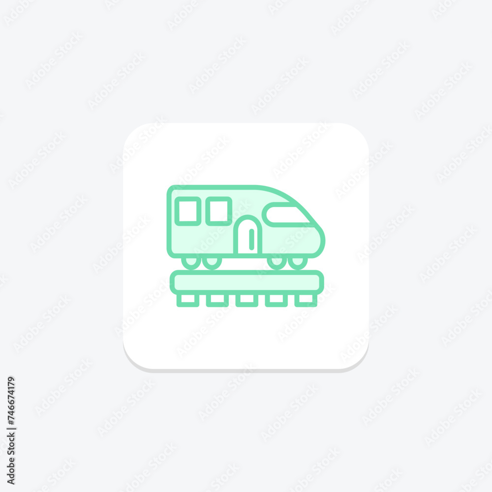 Train icon, trains, railway, railways, rail transport duotone line icon, editable vector icon, pixel perfect, illustrator ai file Train icon, trains, railway, railways, rail transport duotone line icon, editable vector icon, pixel perfect, illustrator ai file