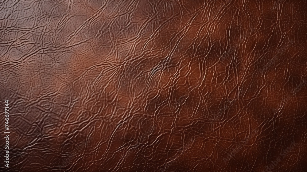 Brown leather texture closeup. Useful as background for design-works