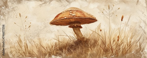 Mushroom in the Grass
