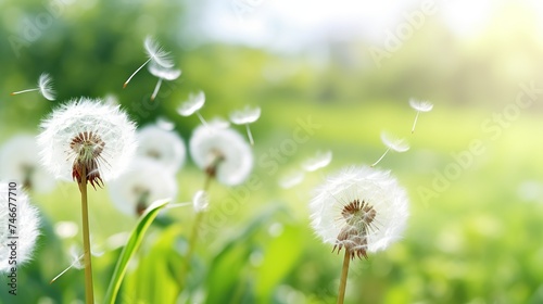 Closeup of dandelion - natural background