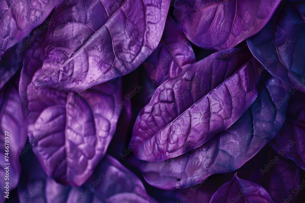 Obraz premium Detailed close up of purple leaves, perfect for nature backgrounds