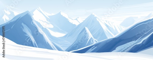 Snow Covered Mountain With Sky Background
