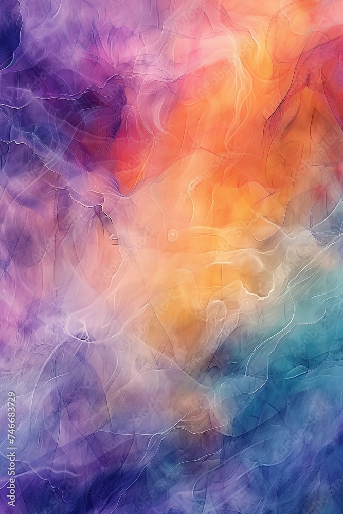 Rainbow Colored Sky With Clouds Rainbow Colored Sky With Clouds