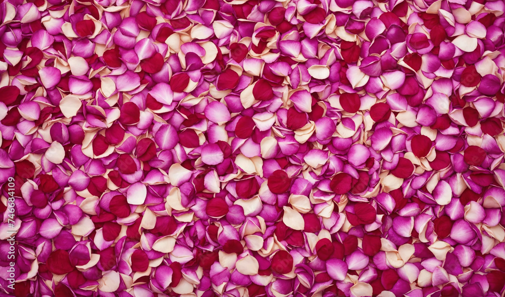 pink and red rose petals elegant background for valentines Day