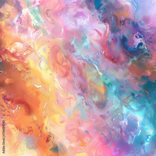 Vibrant Abstract Painting With Multitude of Colors
