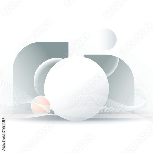 A minimalistic abstract background, geometric shapes with ample white space. Colorful halftone gradients, Cool gradients. Future geometric patterns. Vector Eps10.