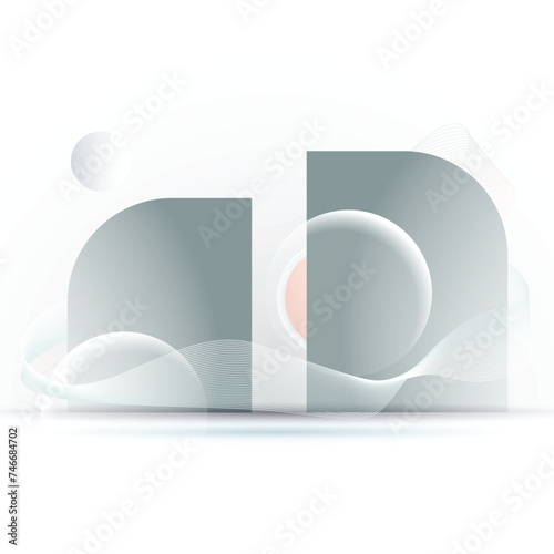 A minimalistic abstract background, geometric shapes with ample white space. Colorful halftone gradients, Cool gradients. Future geometric patterns. Vector Eps10.