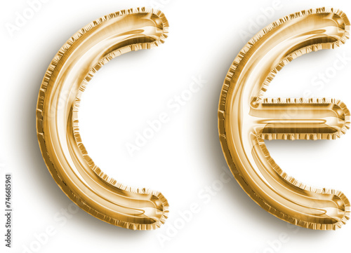 Ce Gold Foil Balloon Icon