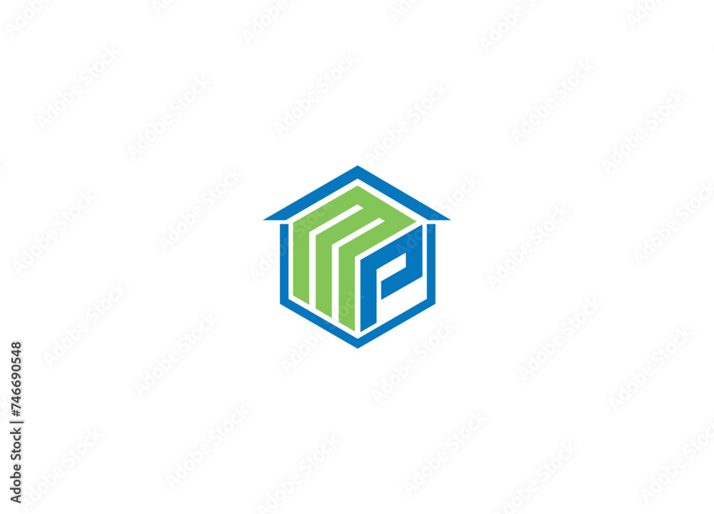 MP minimalist modern logo design vector icon template MP minimalist modern logo design vector icon template