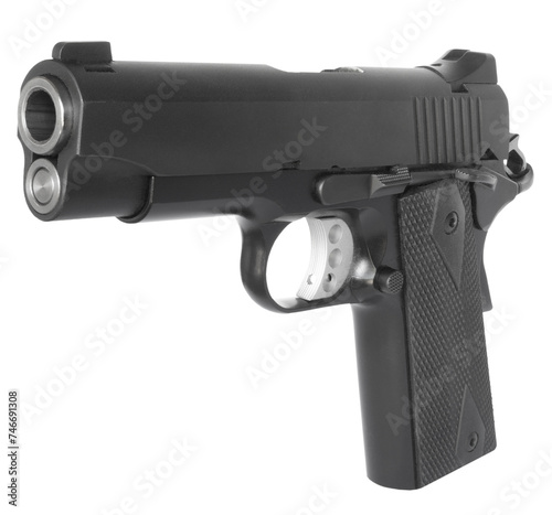 Εκτύπωση καμβά Semi-automatic pistol quartering toward the camera
