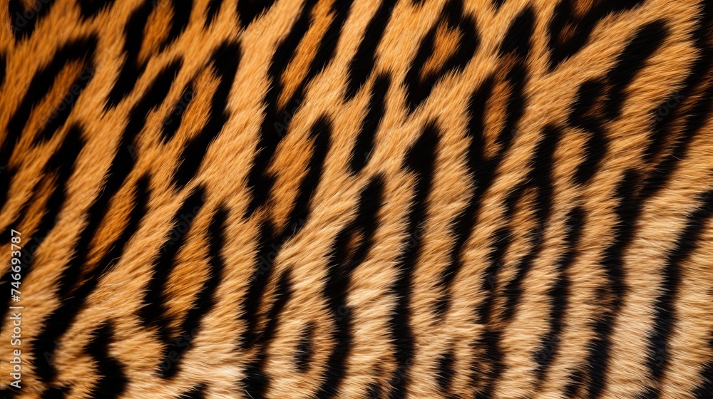 Tiger skin pattern closeup for background Tiger skin pattern closeup for background