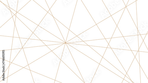 Abstract luxury gold geometric random chaotic lines. Random geometric line pattern on a transparent background. Random chaotic lines abstract geometric patterns of modern design.	 photo
