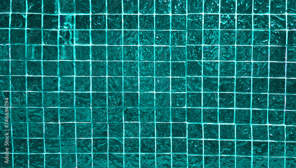 dark green square mosaic tiles texture use as background in close up view. grungy glass tiles for decoration for luxury, rich, elegant, humble style concept. dark green square mosaic tiles texture use as background in close up view. grungy glass tiles for decoration for luxury, rich, elegant, humble style concept.