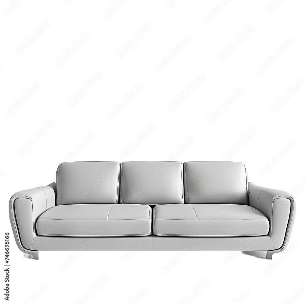 Fototapeta premium white sofa isolated on white background