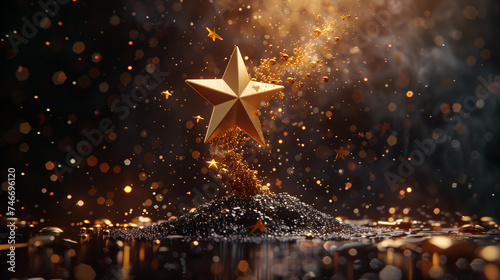 A Star Background. Star trophy, awards concept