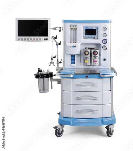 anesthesia machine isolated on white background