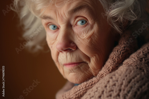 Enduring Elegance Studio Portrait of an Elderly Woman