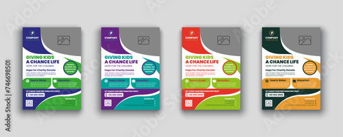 Charity organisation, nonprofit, ngo, donation, fundraising, commonality, flyer design and social banner Poster template