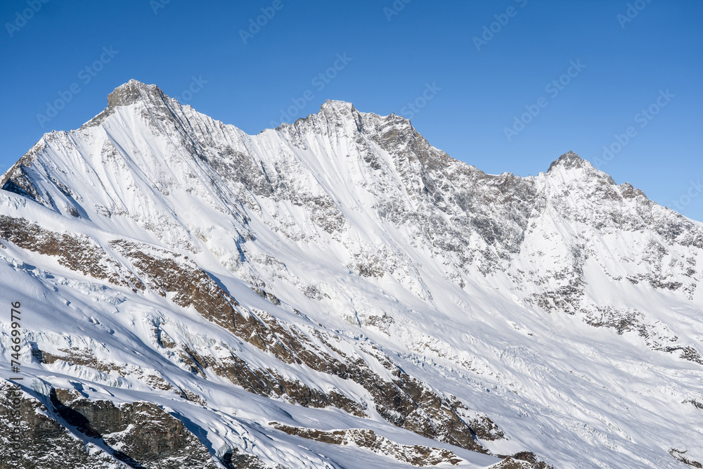 Mountain massif near Saas-Fee in Switzerland