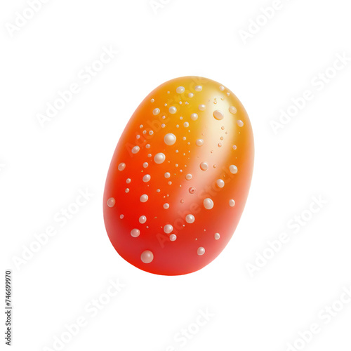 chewy jelly bean, colorful shiny candy toffy isolated on transparent background PNG